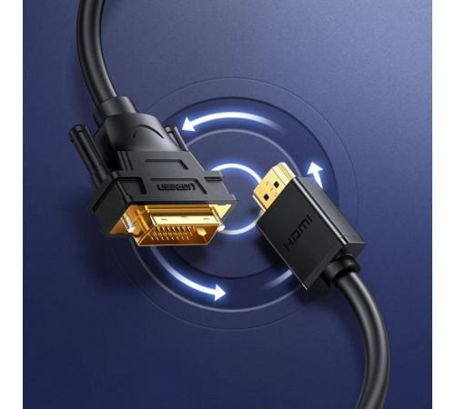 Кабель UGREEN HD106 HDMI to DVI Cable 2m (Black) (UGR-10135) (UGR-10135)