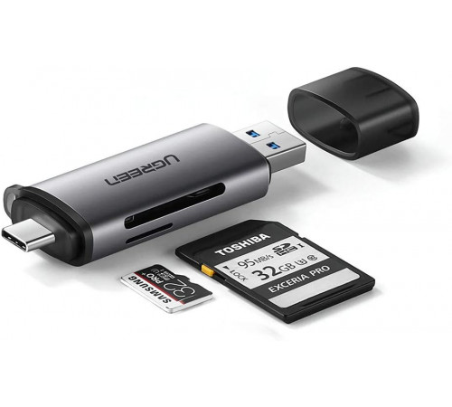 Кардрідер UGREEN CM185 USB-C/USB-A Card Reader (UGR-50706) (UGR-50706)