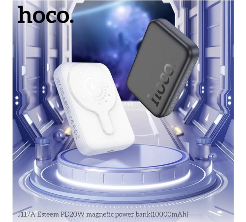 Зовнішній акумулятор HOCO J117A Esteem PD20W magnetic power bank(10000mAh) Black (6942007605823)