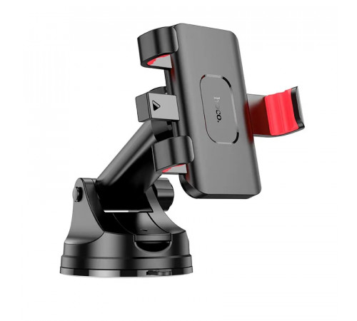 Автотримач для телефона HOCO H22 Dragon automatic clamping car holder(center console) Red Black (6942007605656)