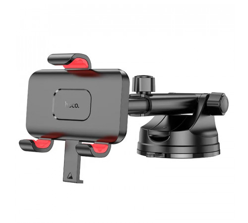 Автотримач для телефона HOCO H22 Dragon automatic clamping car holder(center console) Red Black (6942007605656)