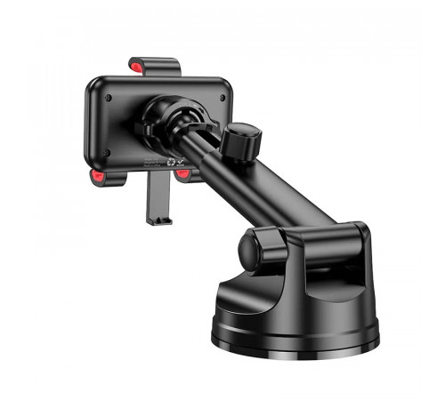 Автотримач для телефона HOCO H22 Dragon automatic clamping car holder(center console) Red Black (6942007605656)