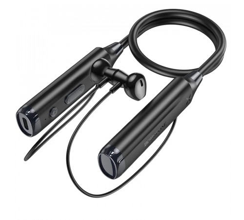 Бездротові спортивні навушники BOROFONE BE64 Perfect neckband BT earphones Black (6941991103704)