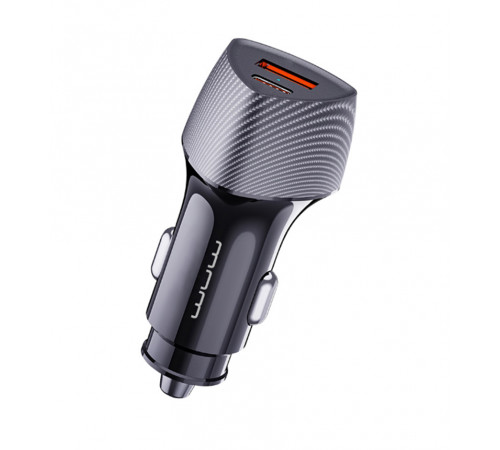 Автомобільний зарядний пристрій WUW-C206 PD20W+QC3.0 Grey (6972573333394)