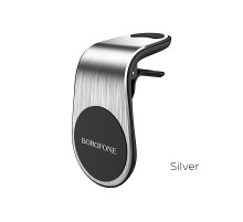 Автотримач для телефона BOROFONE BH10 Air outlet magnetic in-car holder Silver (6931474704405)