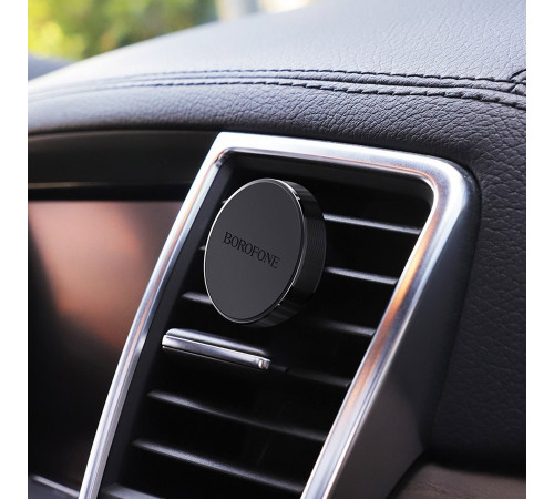Автотримач для телефона BOROFONE BH8 Air outlet magnetic in-car holder Black (6931474702005)