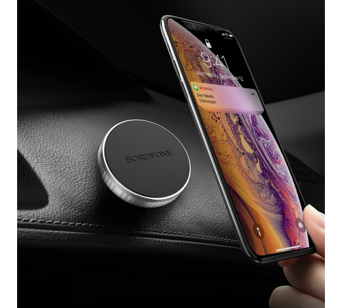 Автотримач для телефона BOROFONE BH7 Plane magnetic in-car holder Black (6931474701985)