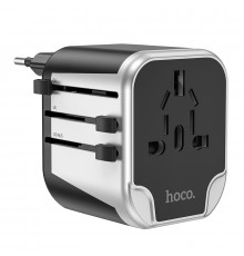 УЗП HOCO AC5 Level dual port universal conversion charger Black (6931474778284)