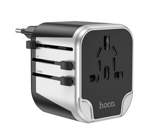 УЗП HOCO AC5 Level dual port universal conversion charger Black (6931474778284)