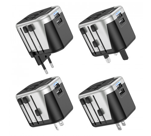 УЗП HOCO AC5 Level dual port universal conversion charger Black (6931474778284)