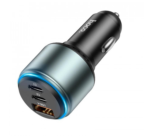 Автомобільний зарядний пристрій HOCO NZ9 Galloper 95W three-port(2C1A) car charger Black (6931474795113)