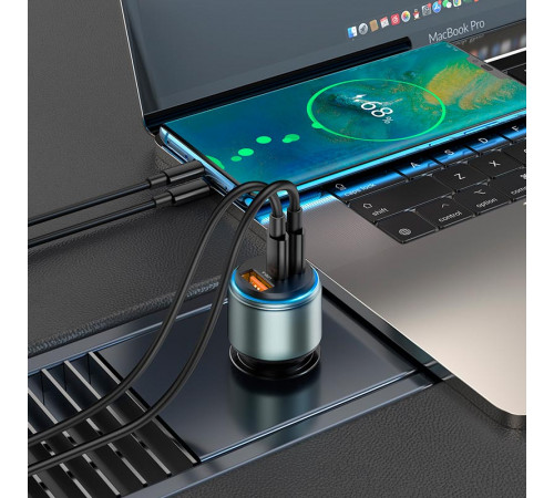 Автомобільний зарядний пристрій HOCO NZ9 Galloper 95W three-port(2C1A) car charger Black (6931474795113)