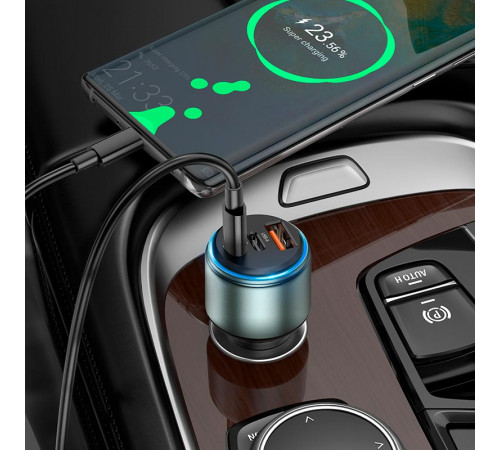 Автомобільний зарядний пристрій HOCO NZ9 Galloper 95W three-port(2C1A) car charger Black (6931474795113)