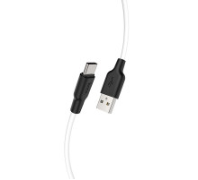 Кабель HOCO X21 Plus USB для Type-C 3A, 2m, silicone, silicone connectors, Black+White (6931474713889)