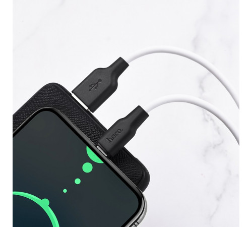 Кабель HOCO X21 Plus USB to Type-C 3A, 2m, silicone, silicone connectors, Black+White (6931474713889)