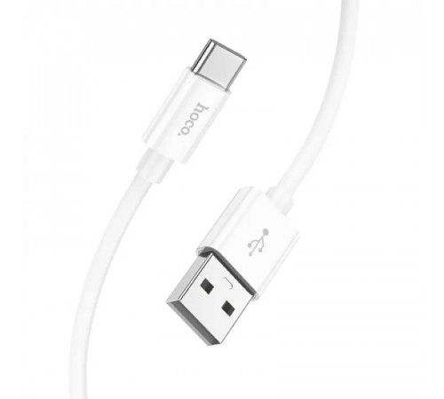 Кабель HOCO X87 Magic silicone charging data cable for Type-C White (6931474783240)