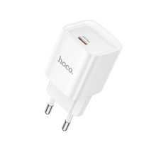 Мережевий зарядний пристрій HOCO C146A Charm single port PD20W charger (EU) White (6942007630245)