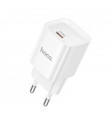 Мережевий зарядний пристрій HOCO C146A Charm single port PD20W charger (EU) White (6942007630245)