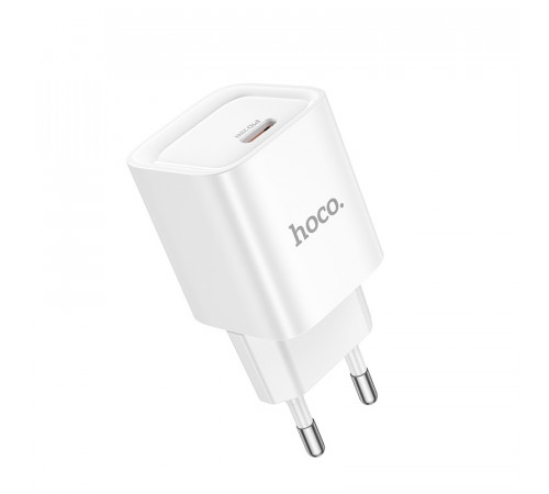 Мережевий зарядний пристрій HOCO C146A Charm single port PD20W charger (EU) White (6942007630245)
