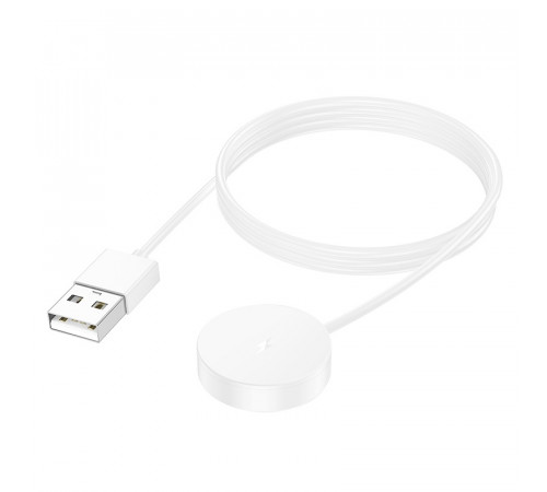 Бездротовий зарядний пристрій для смарт-годинника HOCO Y29/Y42 Ultra/Y43 AMOLED Smart sports watch charging cable White (6942007648530)