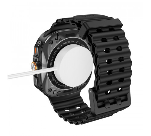 Бездротовий зарядний пристрій для смарт-годинника HOCO Y29/Y42 Ultra/Y43 AMOLED Smart sports watch charging cable White (6942007648530)