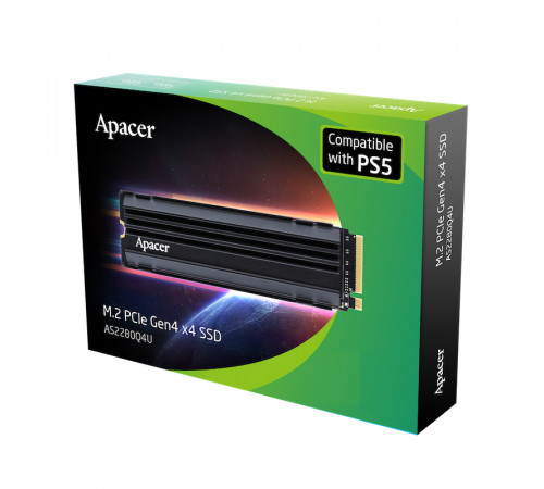 Накопичувач SSD M.2 Apacer AS2280Q4U5 (For PS5) 512GB 2280 PCIe 4.0x4 NVMe 3D Nand Read/Write: 7000/3000 MB/sec (AP512GAS2280Q4U5-1)