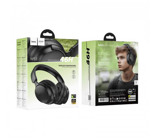 Бездротові накладні навушники HOCO W53 Tone BT headphones Classic Black (6942007646574)