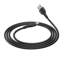 Кабель BOROFONE BX51 USB to iP 2.4A,1m, PVC, PVC connectors, Black (6931474743893)