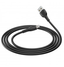 Кабель BOROFONE BX51 USB to iP 2.4A,1m, PVC, PVC connectors, Black (6931474743893)