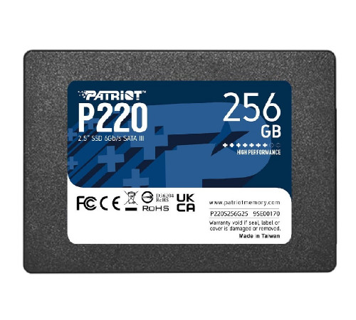 Накопичувач SSD Patriot P220 256GB 2.5" 7mm SATAIII (P220S256G25)