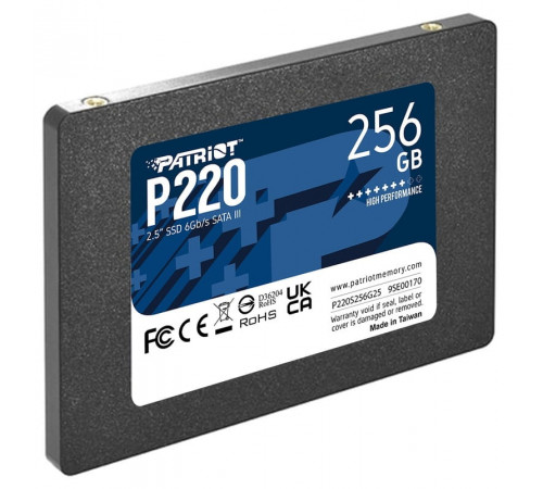 Накопичувач SSD Patriot P220 256GB 2.5" 7mm SATAIII (P220S256G25)