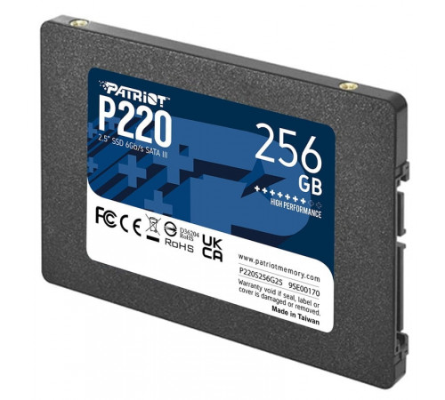 Накопичувач SSD Patriot P220 256GB 2.5" 7mm SATAIII (P220S256G25)