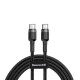Кабель Baseus Cafule PD2.0 60W flash charging USB Type-C-Type-C (20V 3A)1M Grey+Black (CATKLF-GG1)