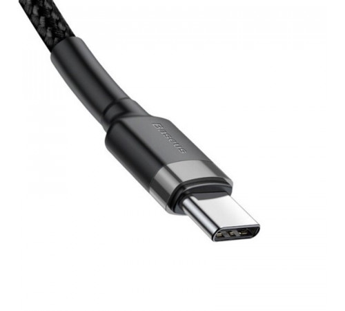 Кабель Baseus Cafule PD2.0 60W flash charging USB Type-C-Type-C (20V 3A)1M Grey+Black (CATKLF-GG1)