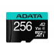 Карта пам'яті microSDXC (UHS-1 U3) A-DATA Premier Pro 256Gb Class 10 V30S A2 (R-100Mb/s W85Mb/s) (adapter SD) (AUSDX256GUI3V30SA2-RA1)