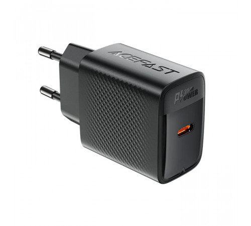 Мережевий зарядний пристрій ACEFAST A104 PD25W GaN single USB-C charger Black (6974316283355)