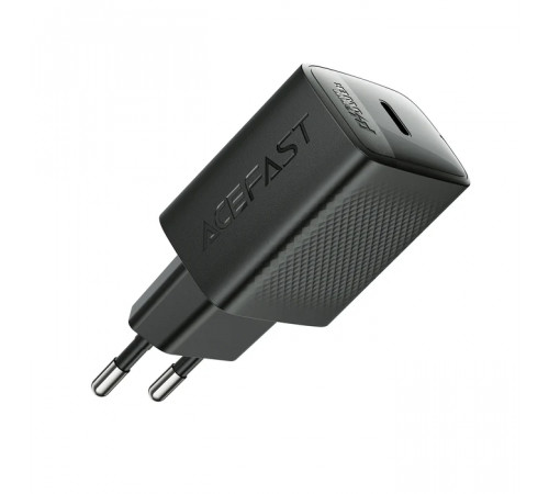 Мережевий зарядний пристрій ACEFAST A104 PD25W GaN single USB-C charger Black (6974316283355)