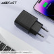 Мережевий зарядний пристрій ACEFAST A104 PD25W GaN single USB-C charger Black (6974316283355)
