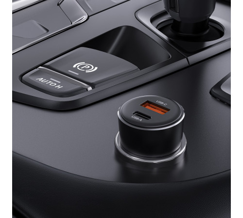 Автомобільний зарядний пристрій ACEFAST B12 60W (USB-A+USB-C) dual-port car charger Black (6974316282914)