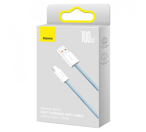 Кабель Baseus Dynamic Series Fast Charging Data Cable USB to Type-C 100W 1m Blue (CALD000603)