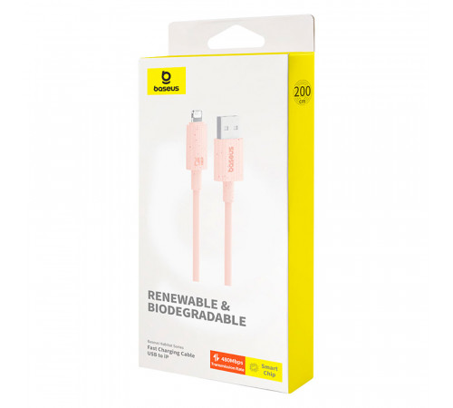 Кабель Baseus Habitat Series Fast Charging Cable USB to iP 2.4A 2m Wheat Pink (P10360200421-01)