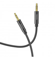 Аудiокабель HOCO UPA19 3.5mm male to 3.5mm male, nylon braid, 1m, Black (6931474759863)