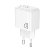 Мережевий зарядний пристрій BOROFONE BAS43A Potential single-port PD20W charger(EU) White (6941991113819)