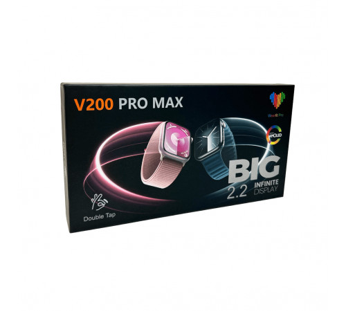 Смарт-годинник BIG V200 Pro Max 44mm. 220 mAh IP65 Black (V200PMBlack)
