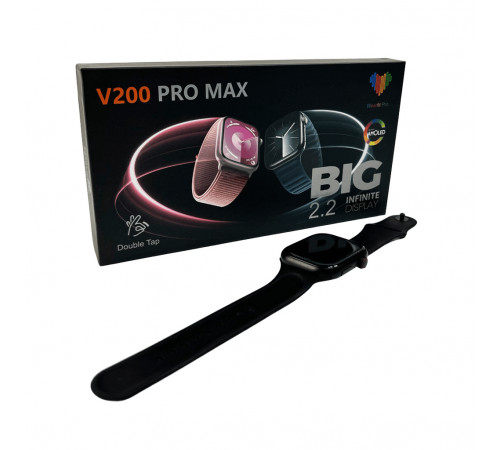 Смарт-годинник BIG V200 Pro Max 44mm. 220 mAh IP65 Black (V200PMBlack)