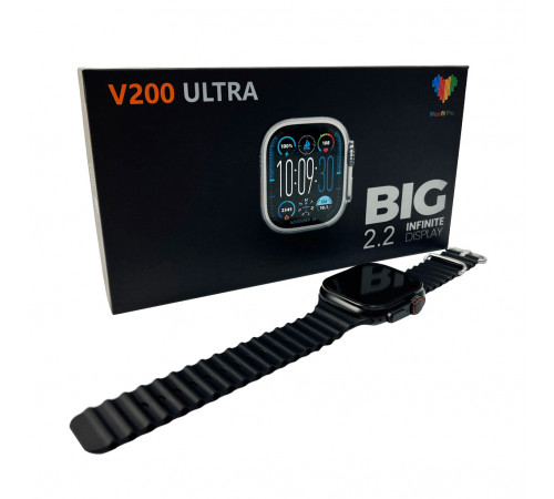 Смарт-годинник BIG V200 Ultra 44mm. 180 mAh. IP65 Black (V200UBlack)