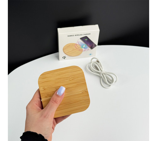 Бездротовий зарядний пристрій NN Q-8 15W wooden (NNQ8)