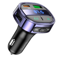 АЗП з FM-модулятором HOCO E70 PD30W+QC3.0 car BT FM transmitter Magic Night (6931474765246)