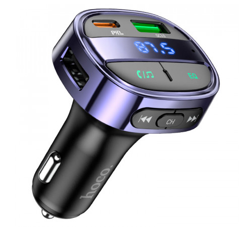 АЗП з FM-модулятором HOCO E70 PD30W+QC3.0 car BT FM transmitter Magic Night (6931474765246)