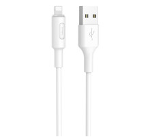 Кабель HOCO X25 USB to iP 2A, 1m, PVC, PVC connectors, White (6957531080114)